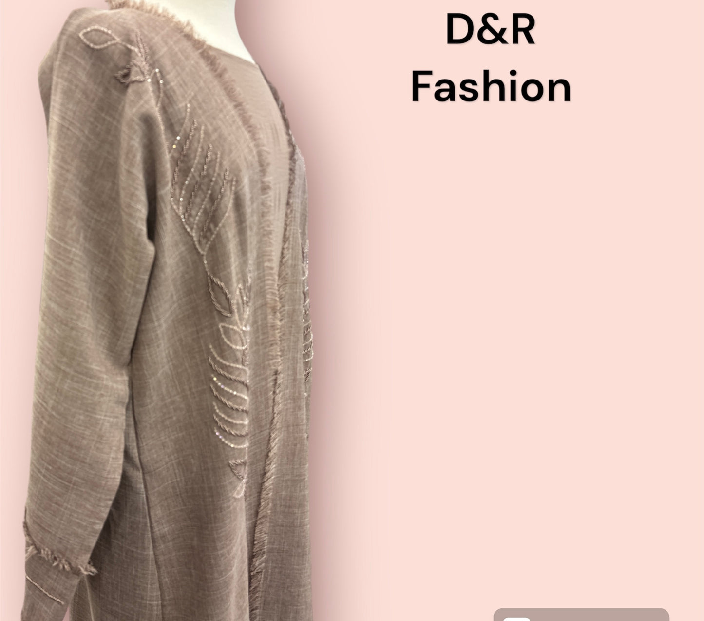 Two-piece Abaya from Dubai with hand embroidery