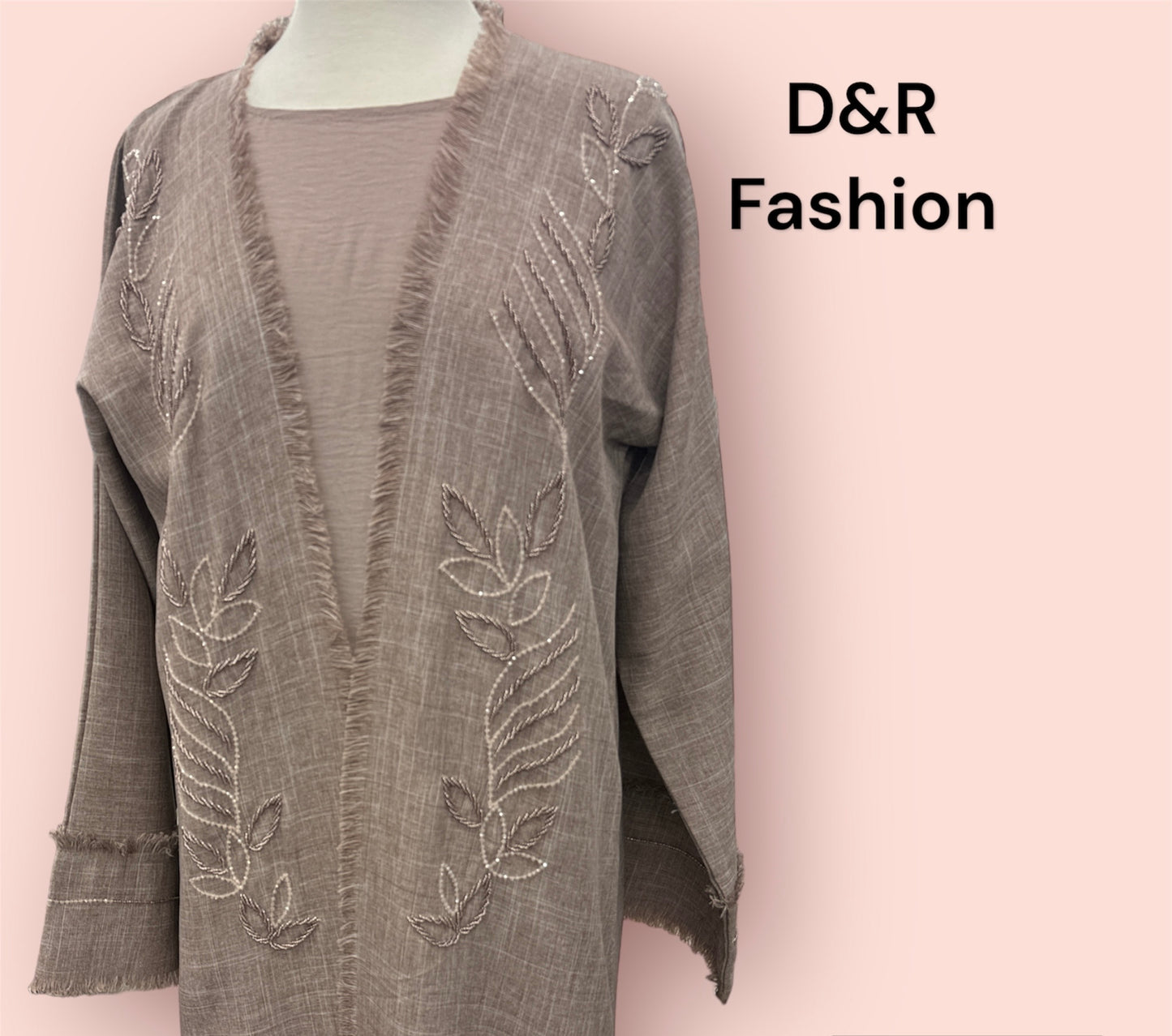 Two-piece Abaya from Dubai with hand embroidery