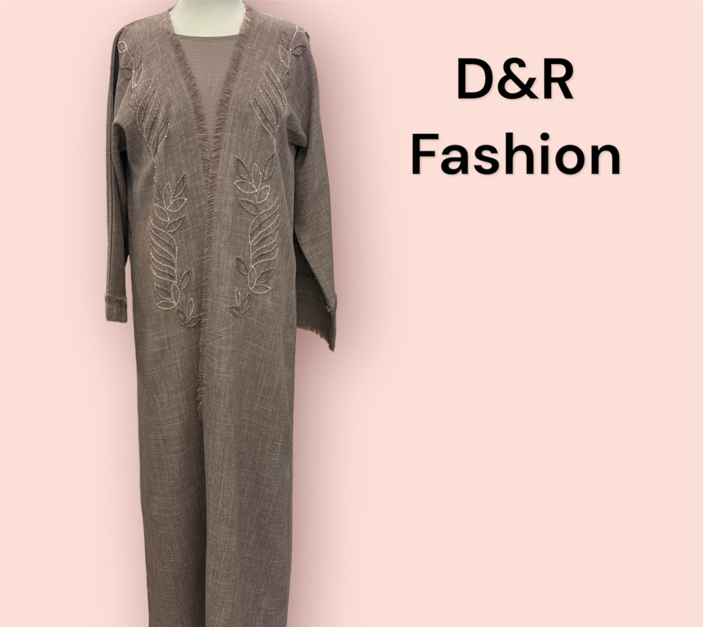 Two-piece Abaya from Dubai with hand embroidery