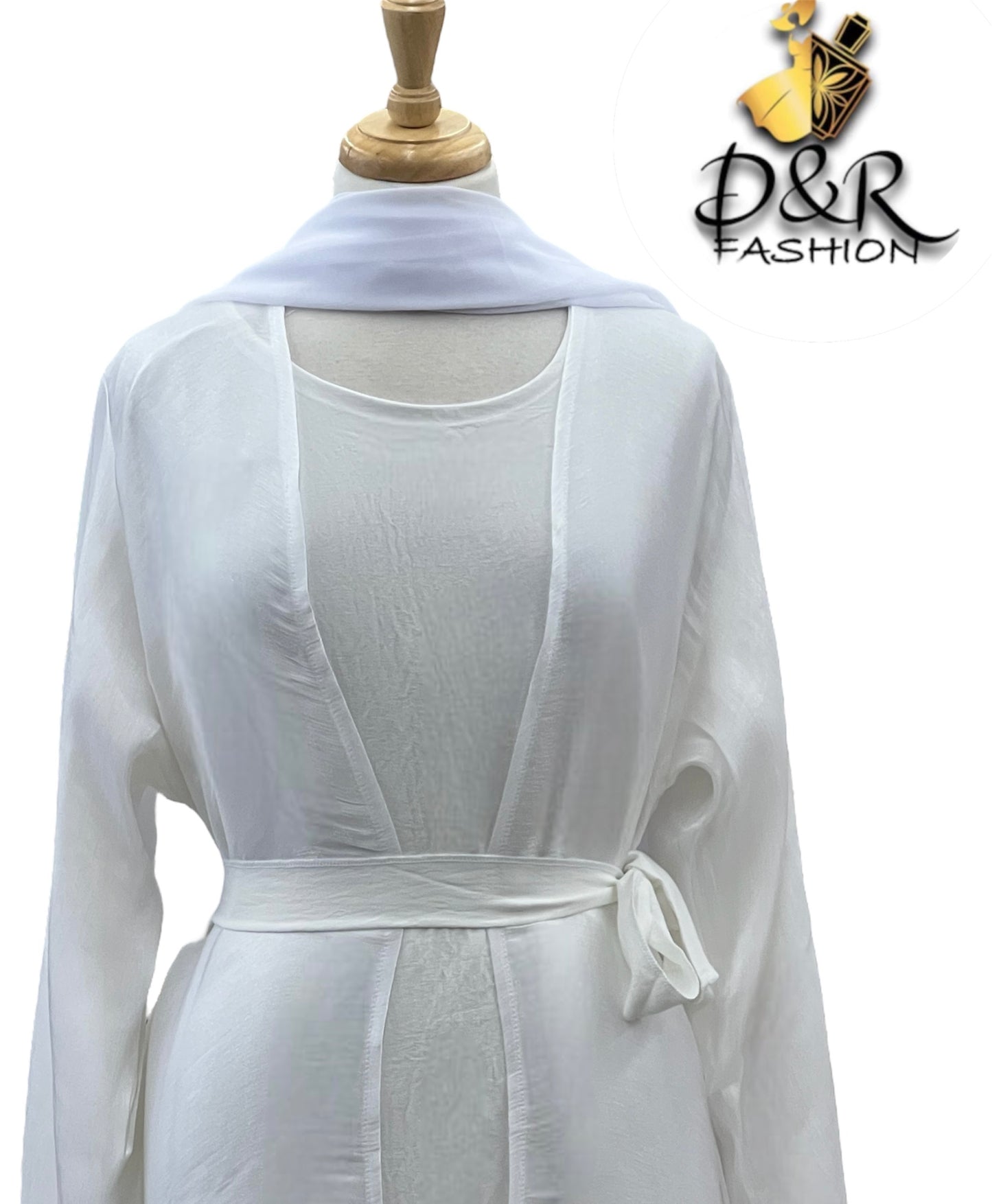 Abaya- Elegant Sheer Shine with Feathered Sleeves Dubai Style Abaya