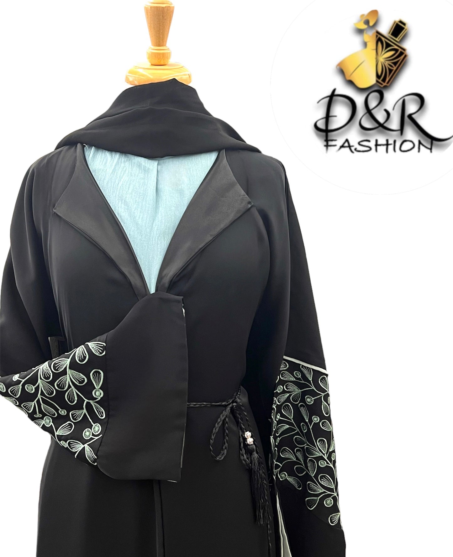 Dual Color Dubai Two-Piece Abaya – Soft Fabric & Stylish Sleeves