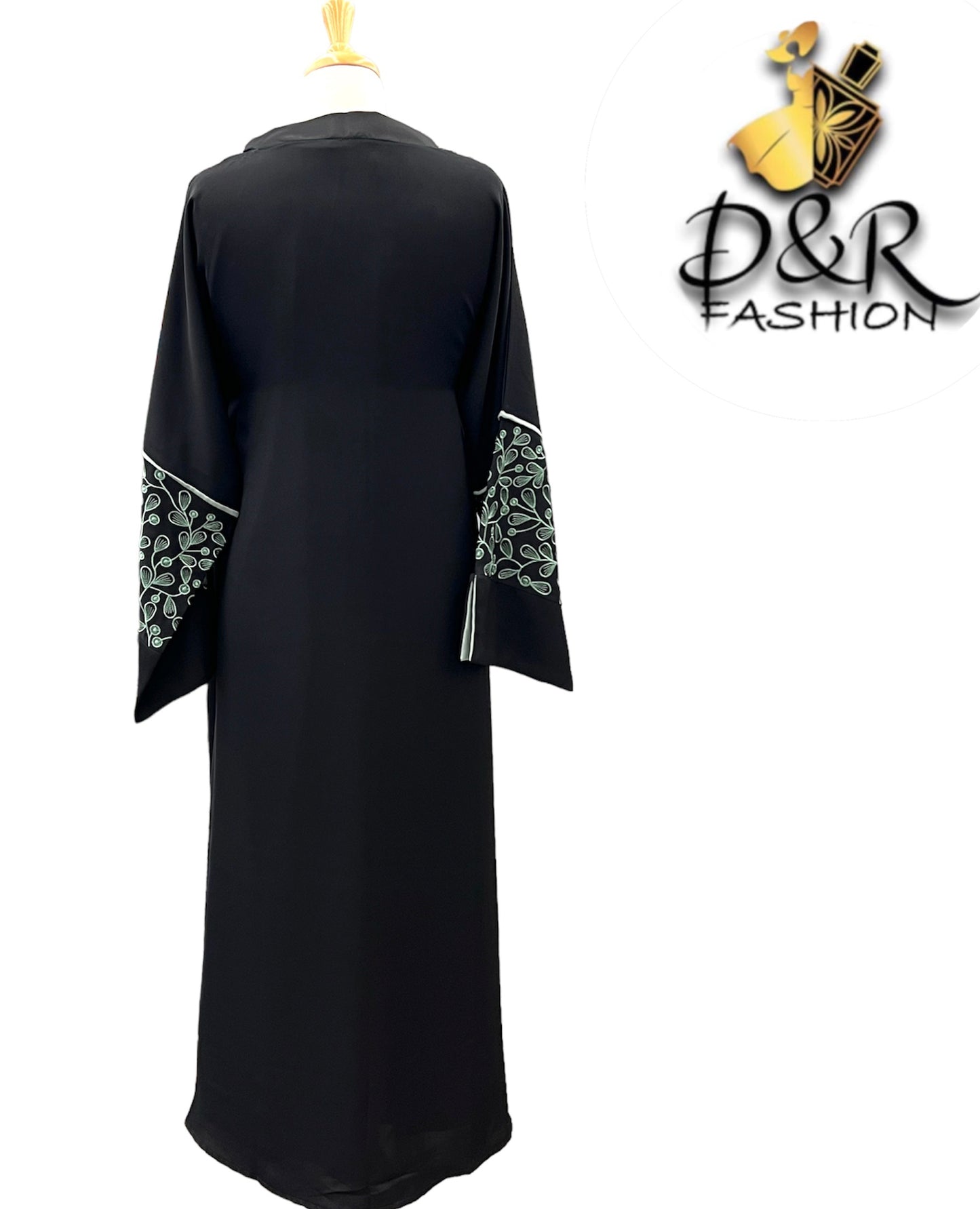 Dual Color Dubai Two-Piece Abaya – Soft Fabric & Stylish Sleeves