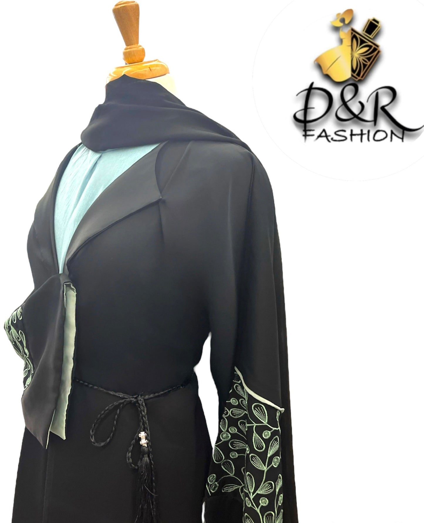Dual Color Dubai Two-Piece Abaya – Soft Fabric & Stylish Sleeves