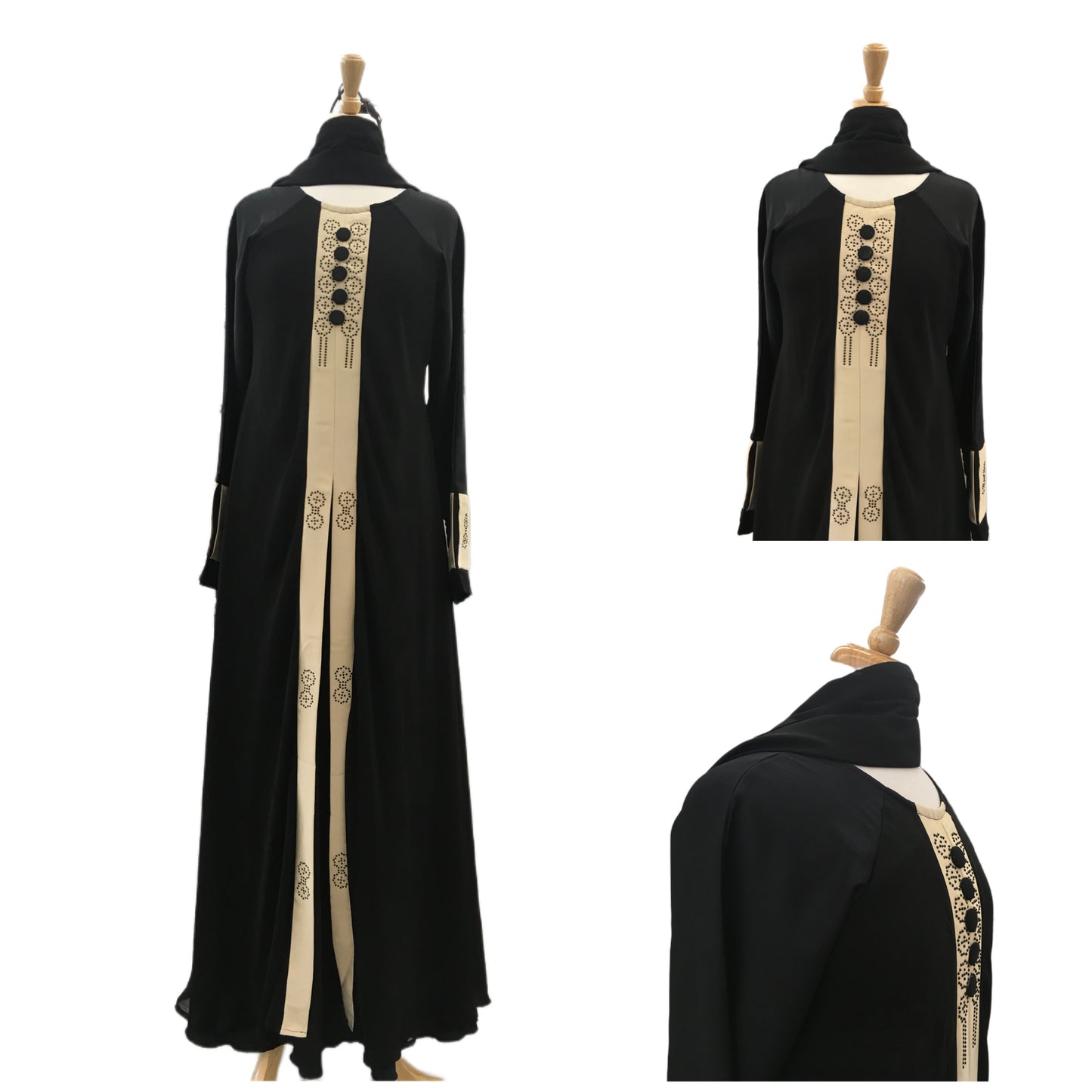 Abaya-Dubai Abaya made of soft fabric with attached sheer layer