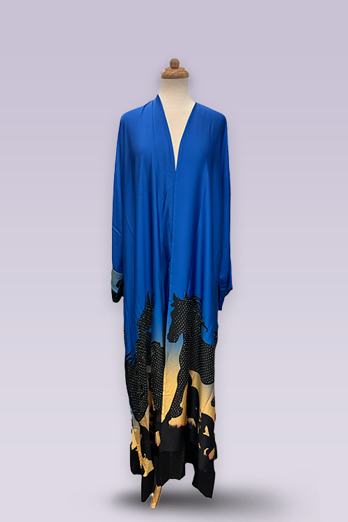 Elegant Silky Flowy Abaya from Dubai with Stunning Sleeve Design