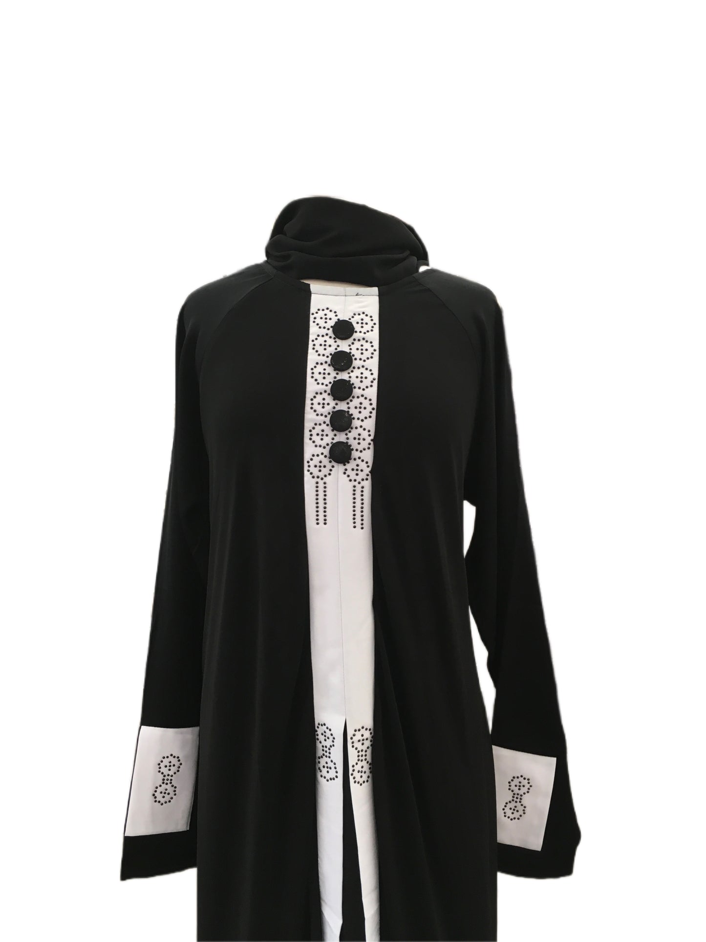 Abaya-Dubai Abaya made with attached sheer layer