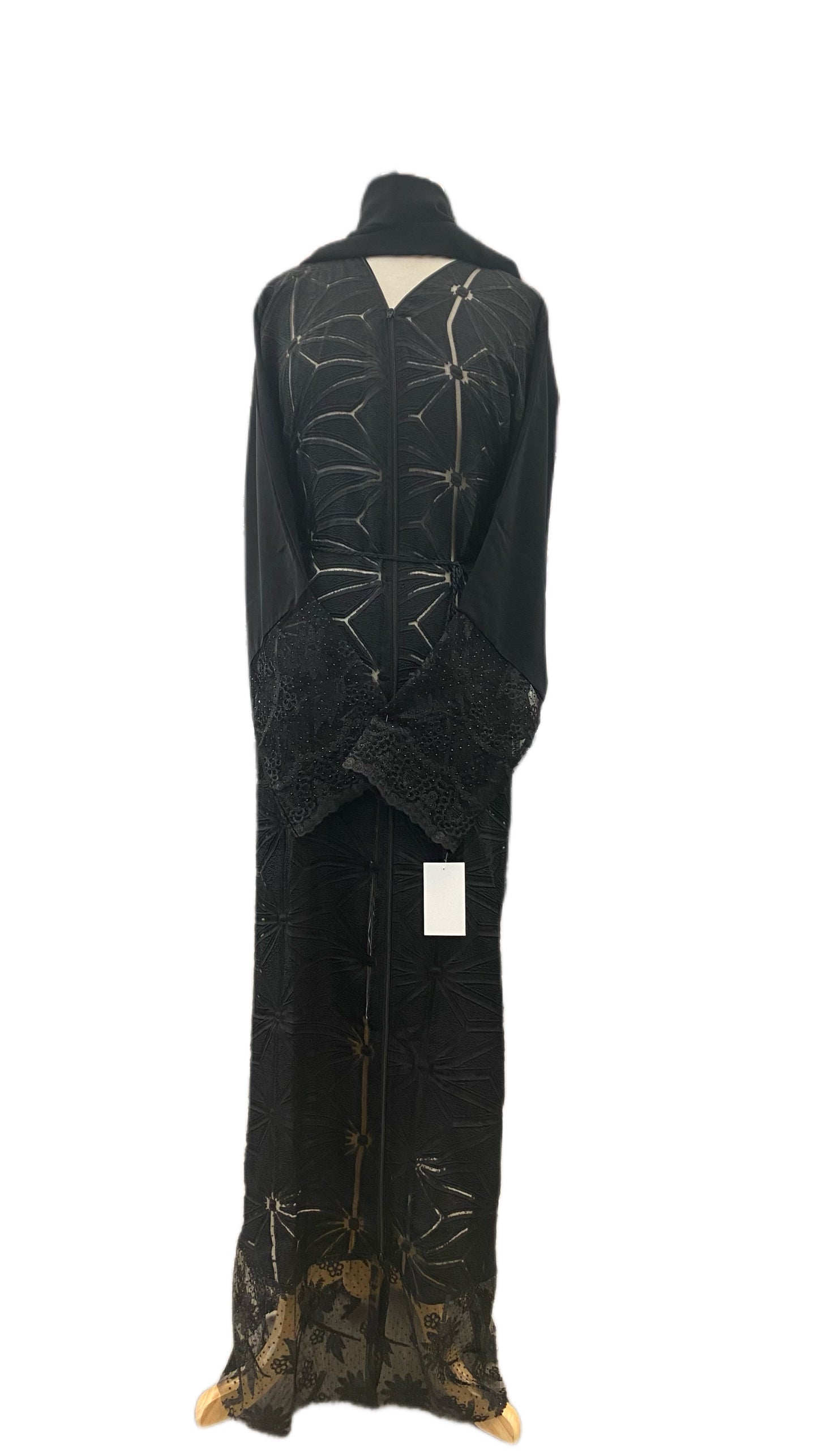 Abaya-Abaya from Dubai with transparent design on the front