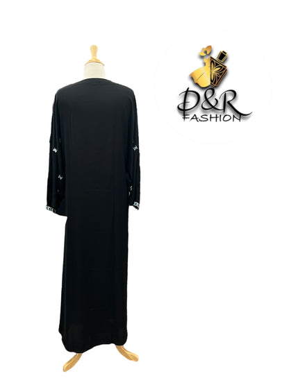 A luxurious open abaya from Dubai, embroidered with beads