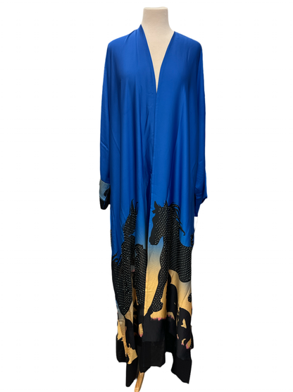 Elegant Silky Flowy Abaya from Dubai with Stunning Sleeve Design