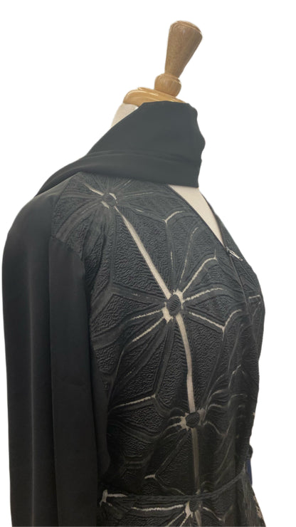 Abaya-Abaya from Dubai with transparent design on the front