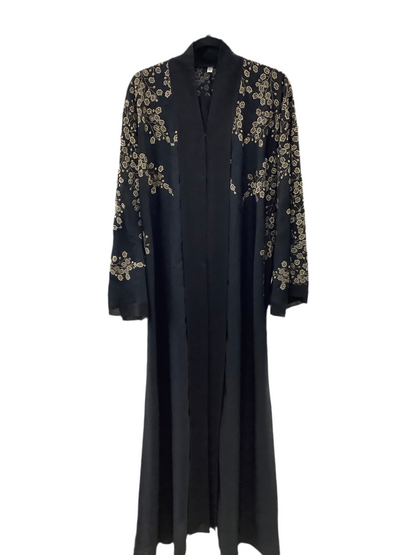 Stylish Soft Fabric Open Dubai Abaya with Matching Scarf & Belt