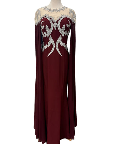 Kaftan High neck long sleeve with embroidery