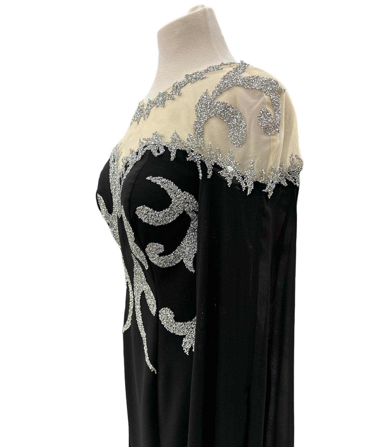 Kaftan High neck long sleeve with embroidery