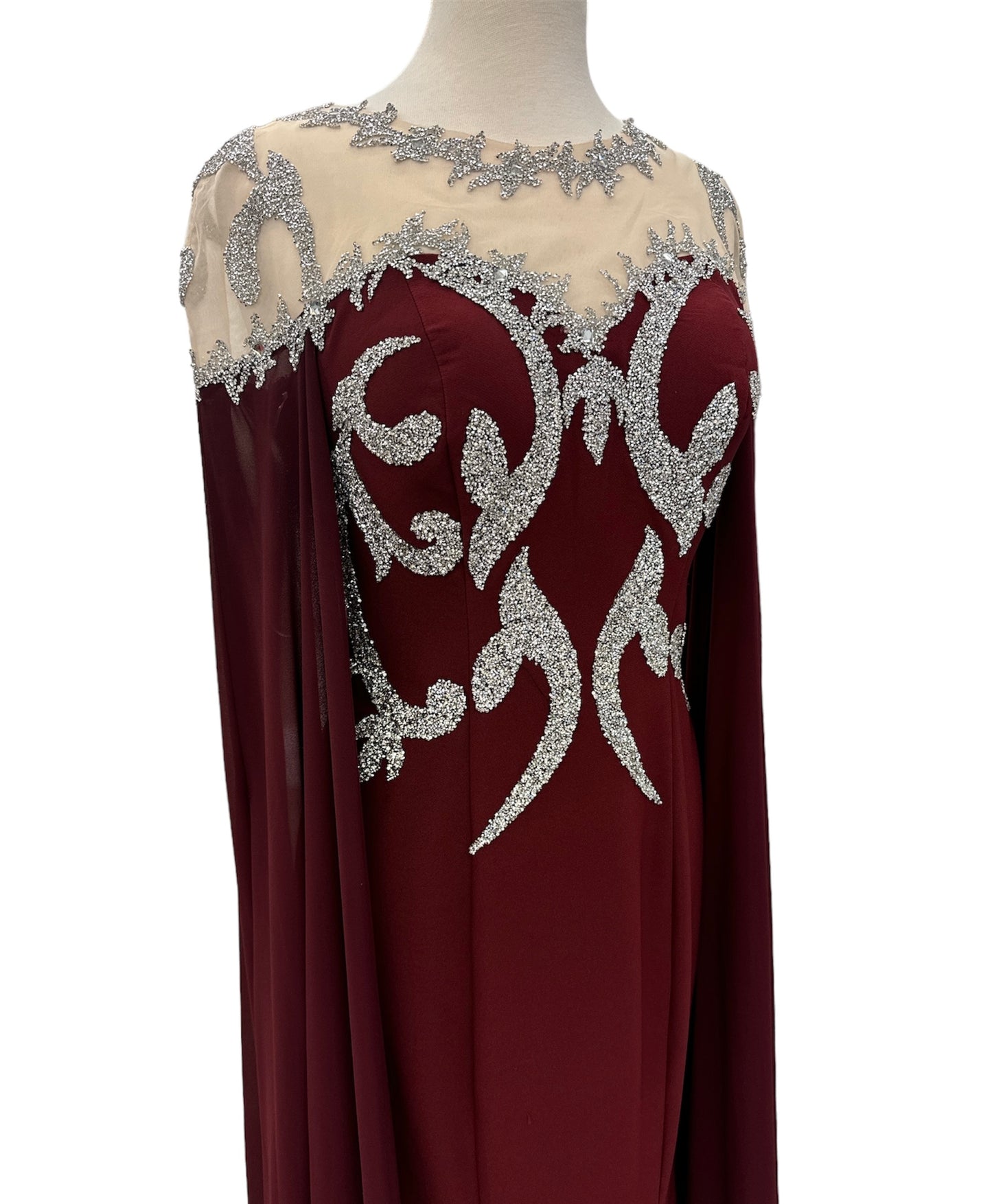 Kaftan High neck long sleeve with embroidery