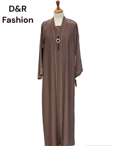 Special Golden Design Abaya From Dubai with Soft Fabric