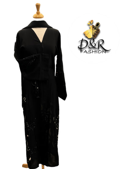 Abaya-Open Dubai Abaya with designer sleeves