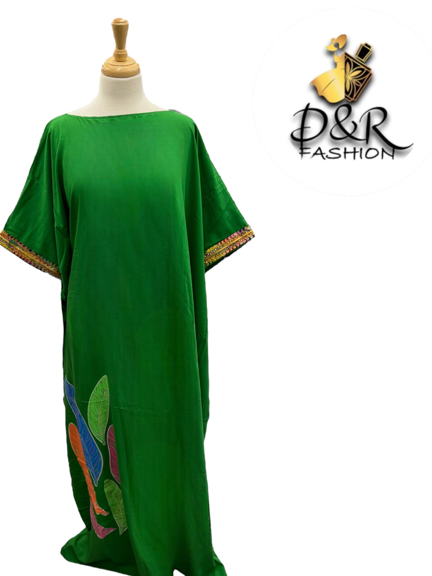 Elegant Summery Jalabiya with Butterfly Sleeves - 4 Vibrant Colors