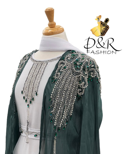 Discover luxury with our Dubai Abaya 2 Piece Set