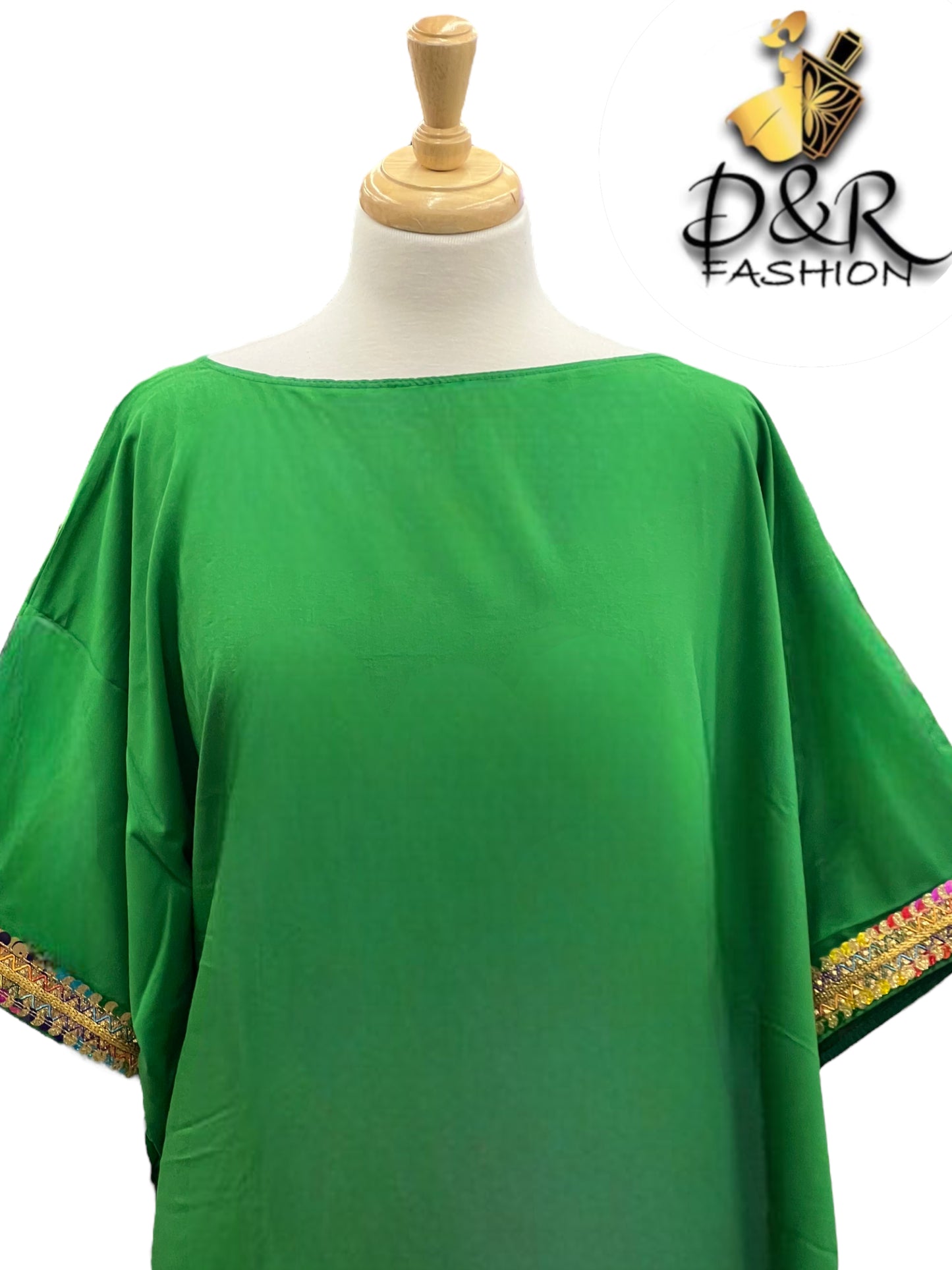 Elegant Summery Jalabiya with Butterfly Sleeves - 4 Vibrant Colors