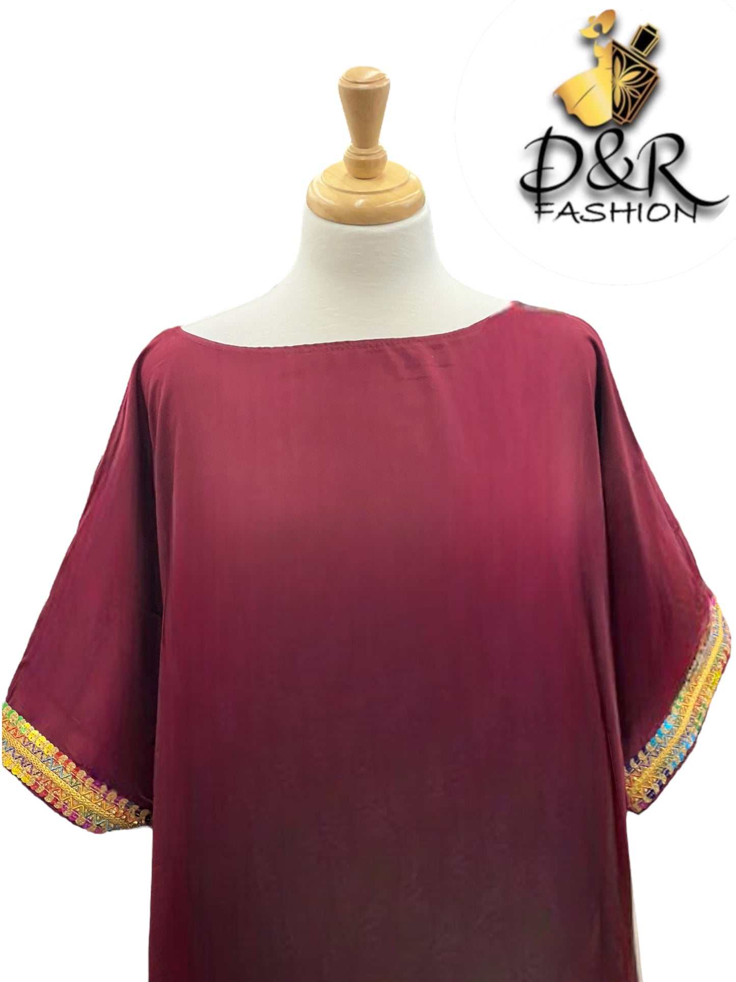 Elegant Summery Jalabiya with Butterfly Sleeves - 4 Vibrant Colors