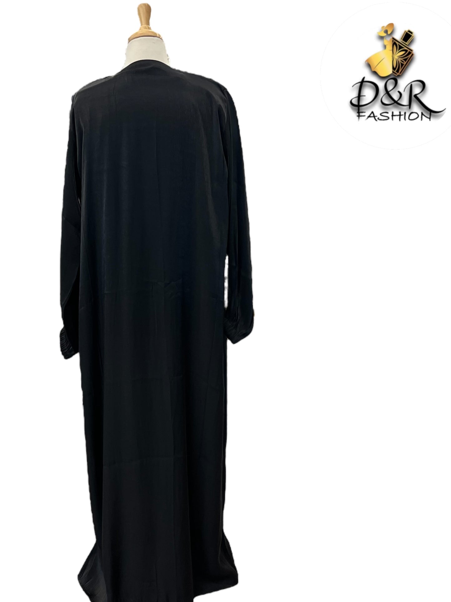 Elegance Redefined: Two-Piece Dubai Abaya with Golden Accents