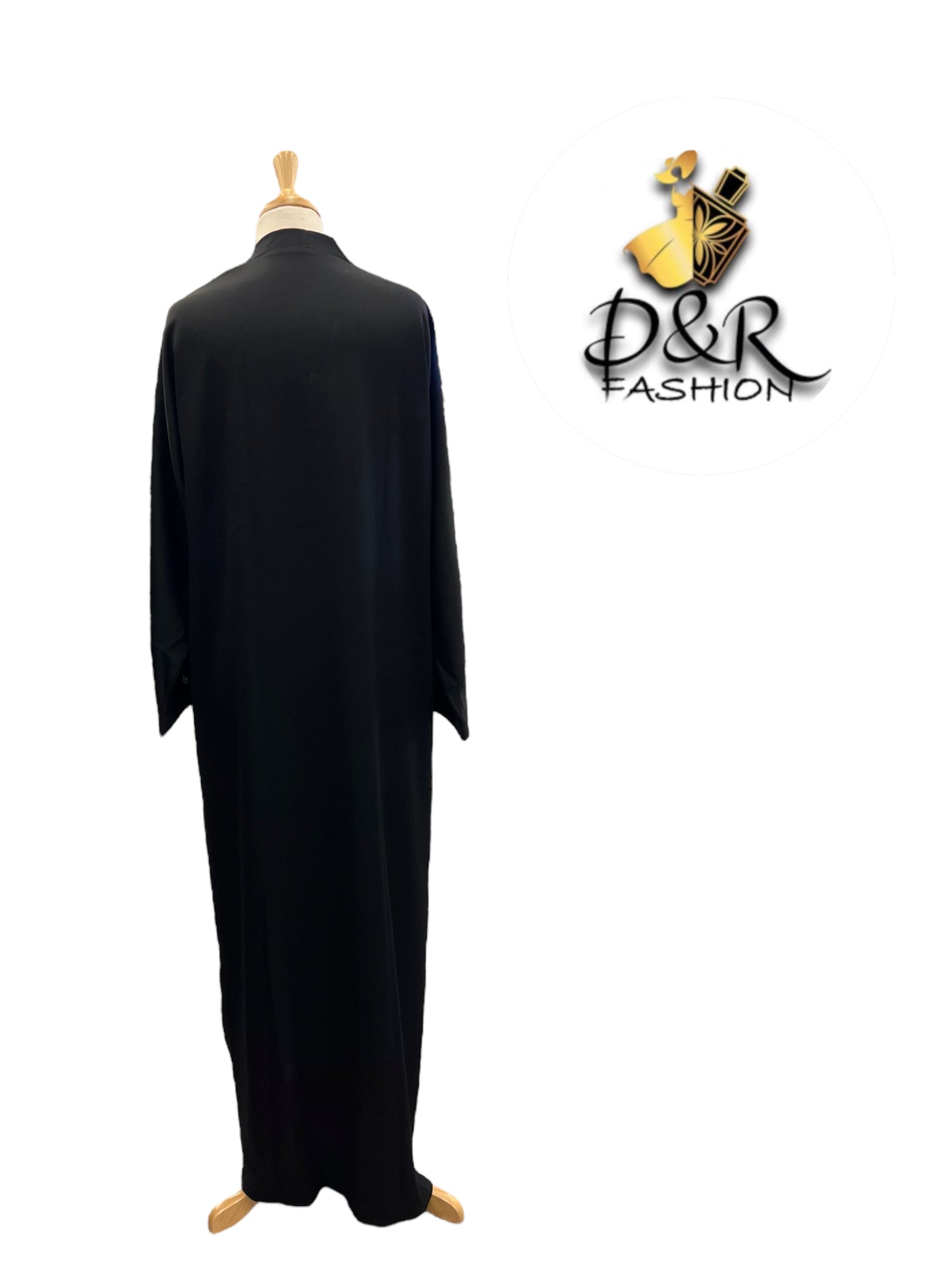 Abaya-Open Dubai Abaya with Embroidery - Soft Fabric & Matching Scarf