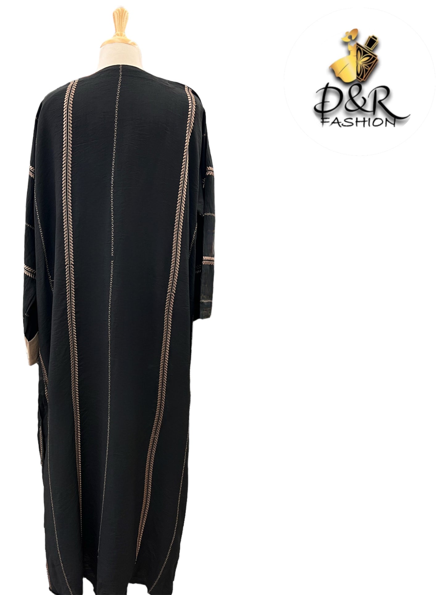 Elegant Green & Nude Dubai Abaya 2-Piece Set – Premium Fabric & Matching Scarf