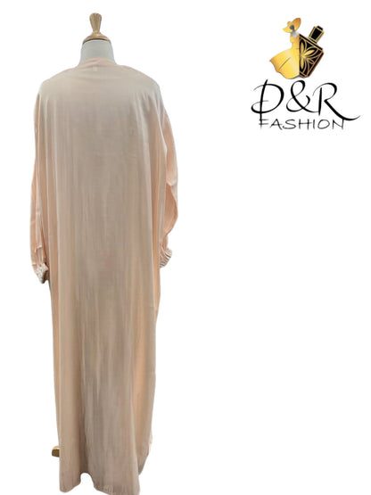 Elegance Redefined: Two-Piece Dubai Abaya with Golden Accents