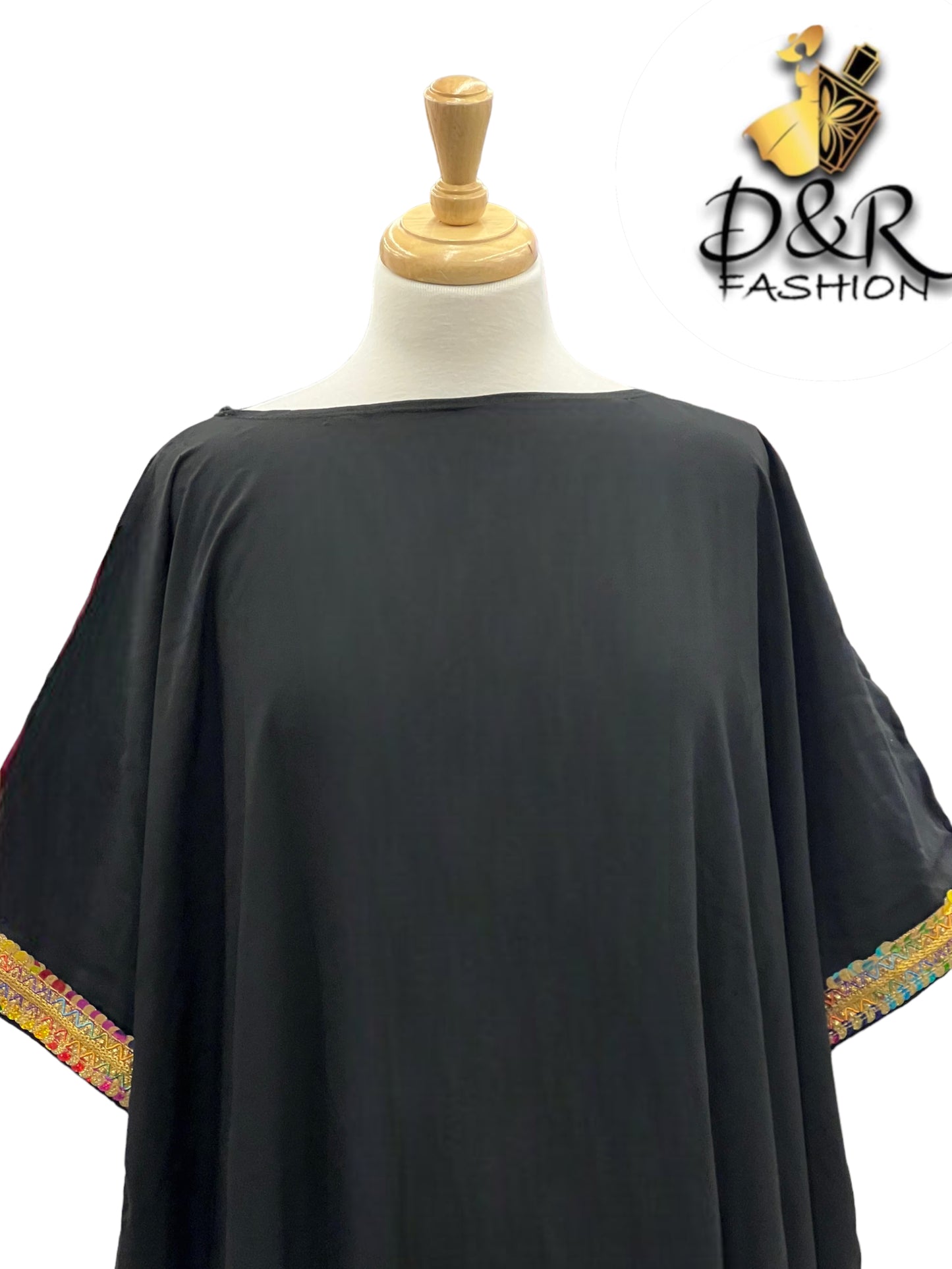 Elegant Summery Jalabiya with Butterfly Sleeves - 4 Vibrant Colors