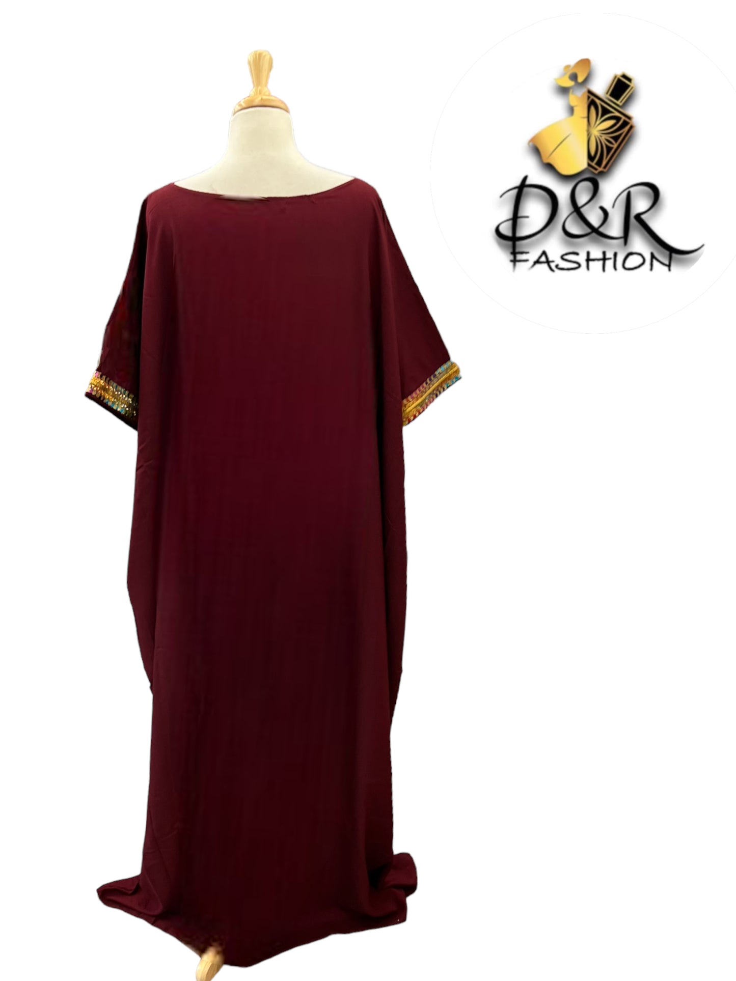 Elegant Summery Jalabiya with Butterfly Sleeves - 4 Vibrant Colors