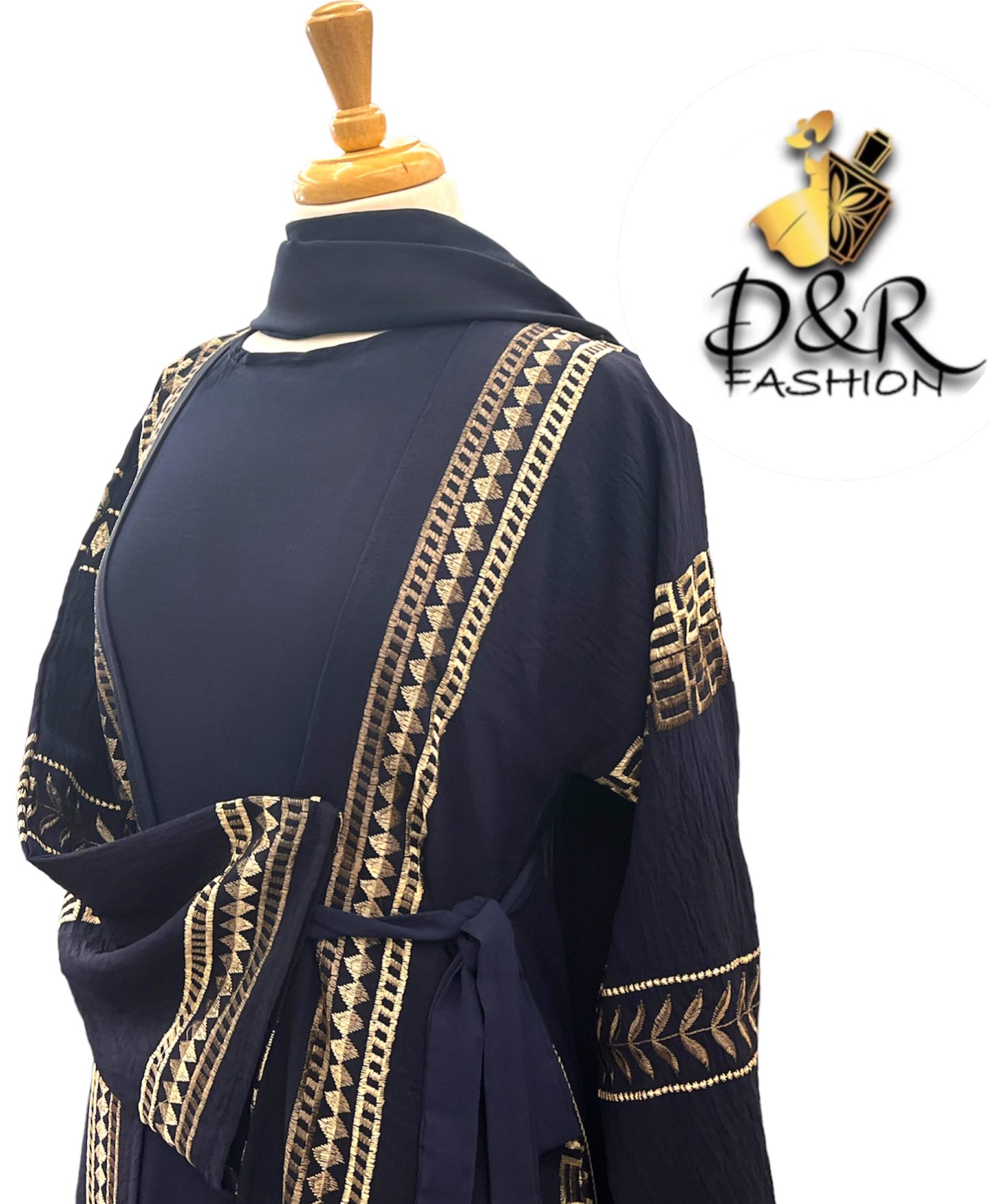 Abaya-High-Quality Embroidery Exquisite Dubai Abaya 2 Piece Set