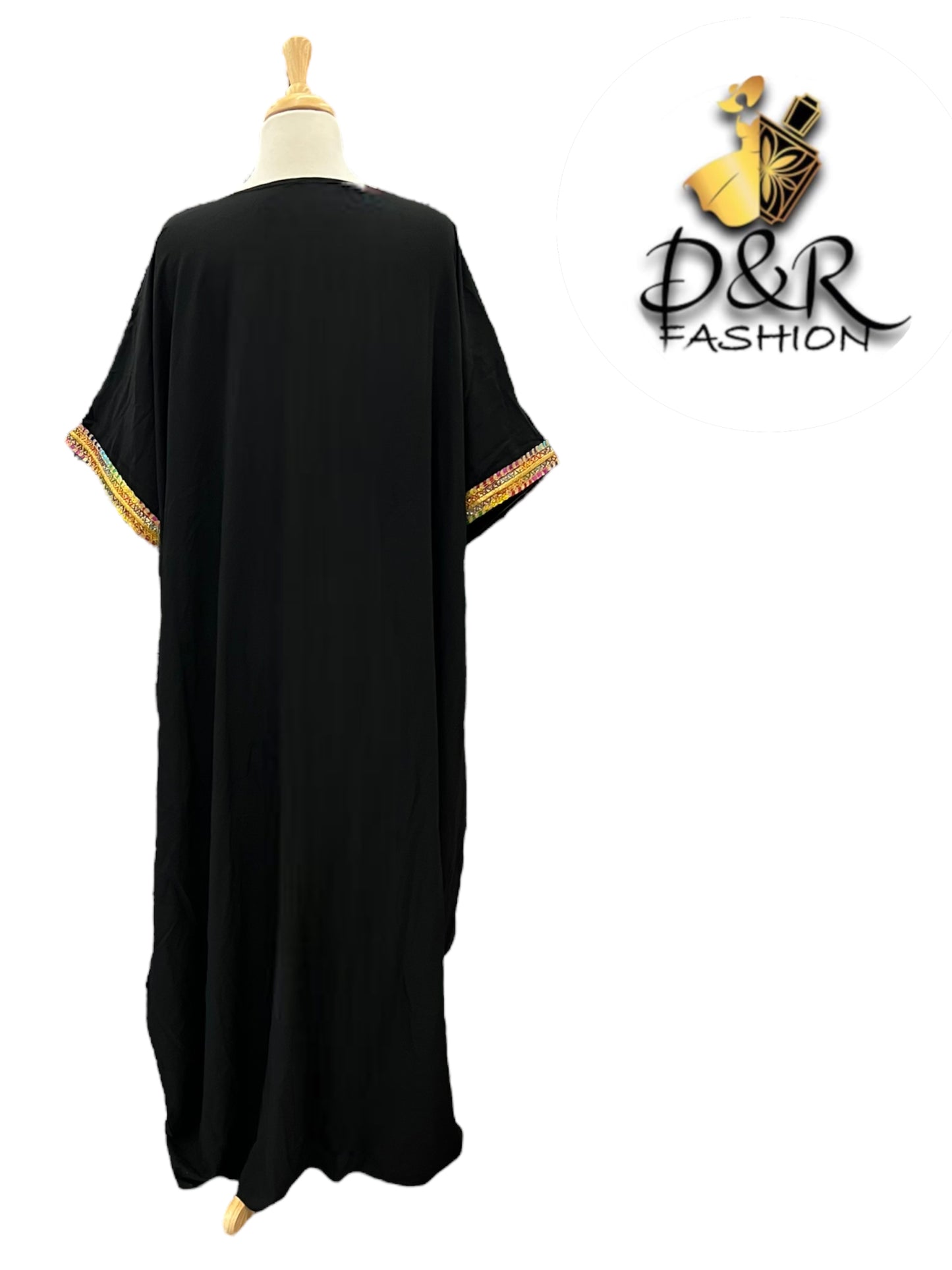 Elegant Summery Jalabiya with Butterfly Sleeves - 4 Vibrant Colors