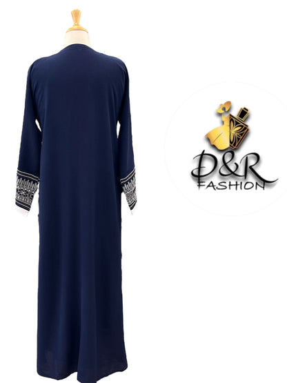 Chic Front Dubai Abaya 2-Piece Set | High-Quality Fabric & Stylish Design