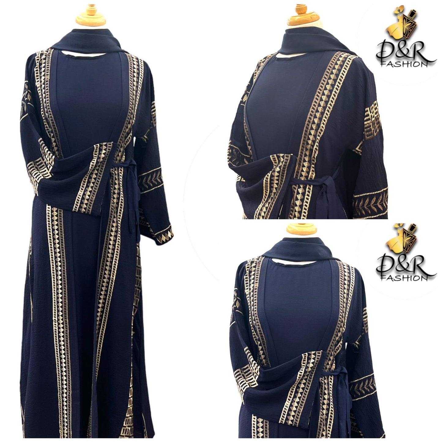 Abaya-High-Quality Embroidery Exquisite Dubai Abaya 2 Piece Set