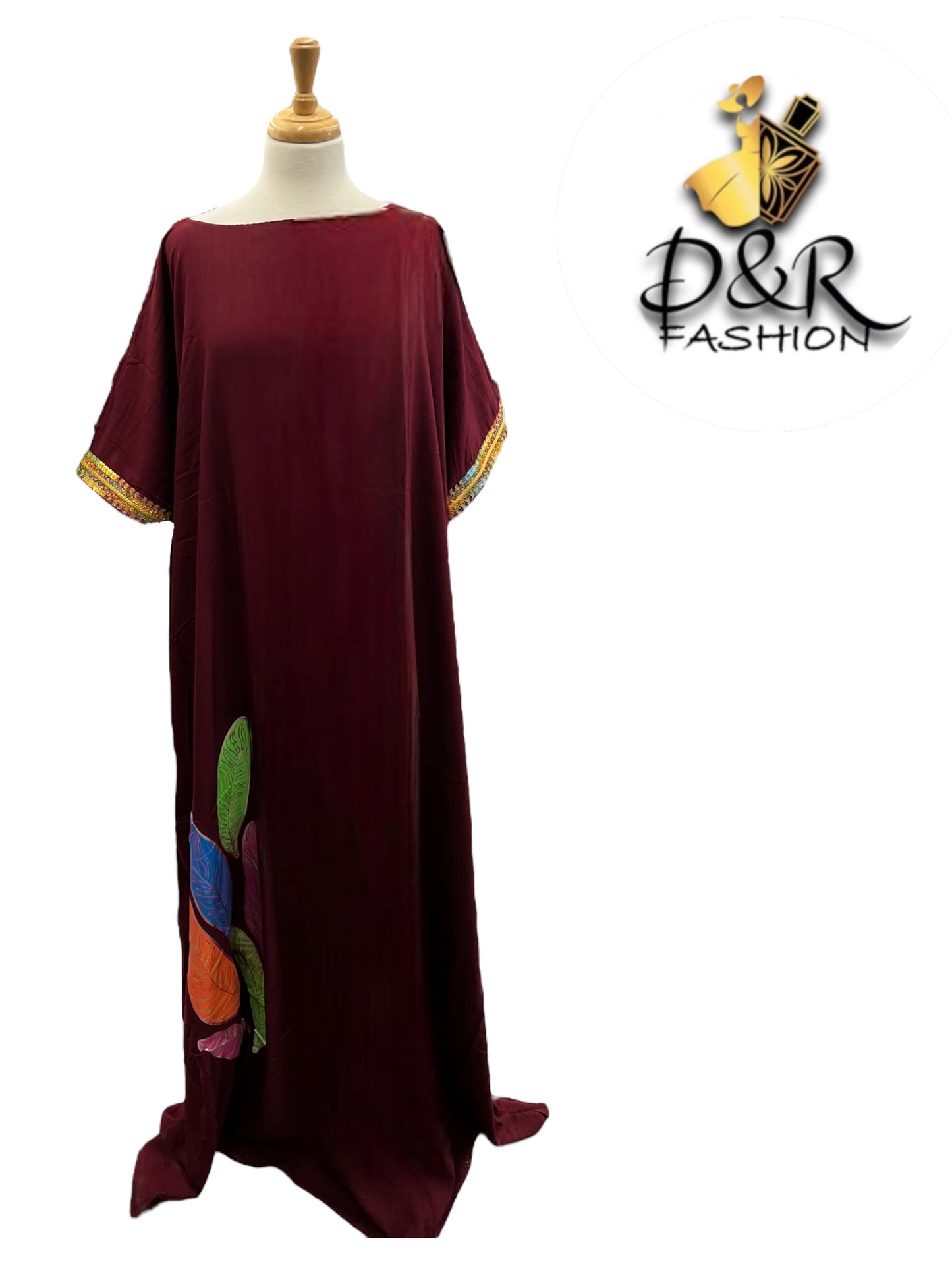 Elegant Summery Jalabiya with Butterfly Sleeves - 4 Vibrant Colors