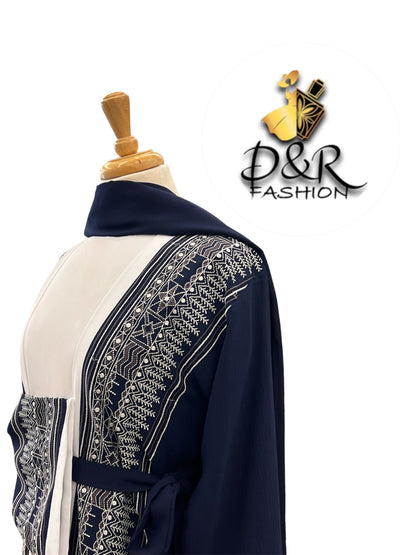 Chic Front Dubai Abaya 2-Piece Set | High-Quality Fabric & Stylish Design