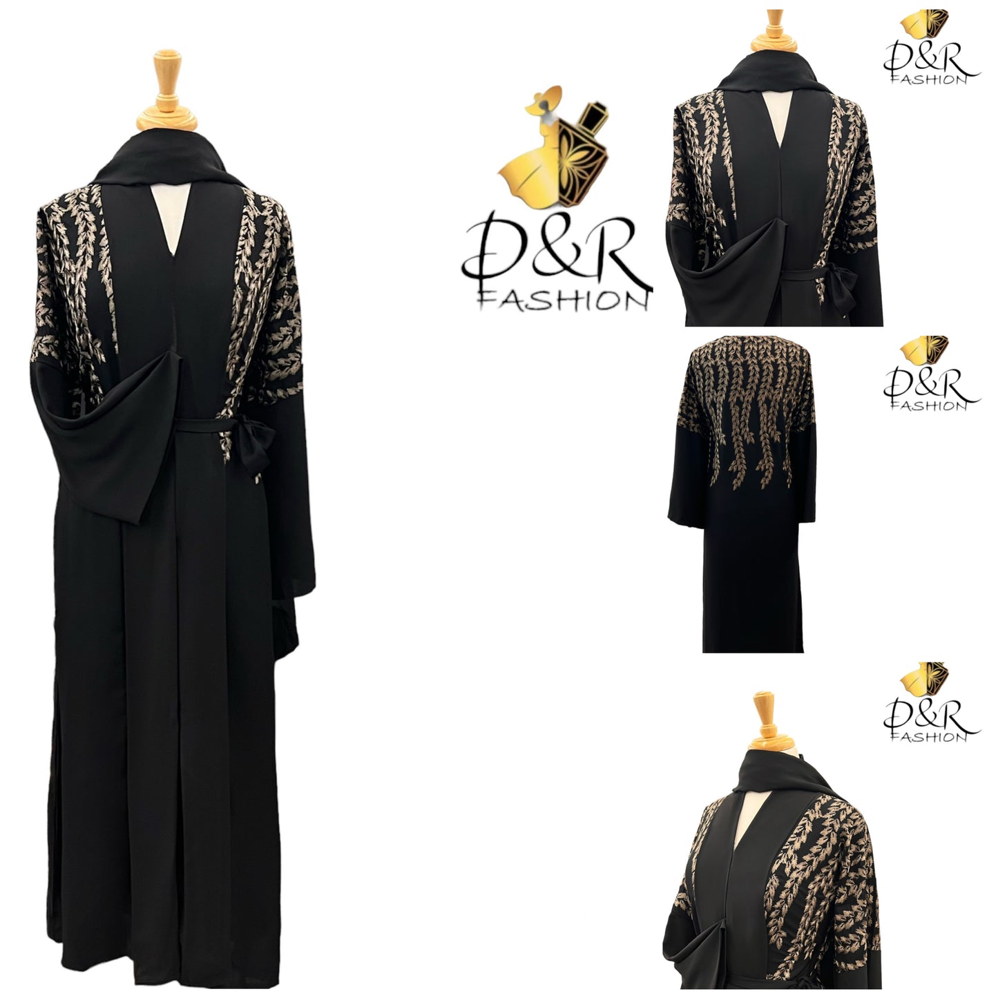 Unique Design Open Abaya from Dubai - Premium Fabric