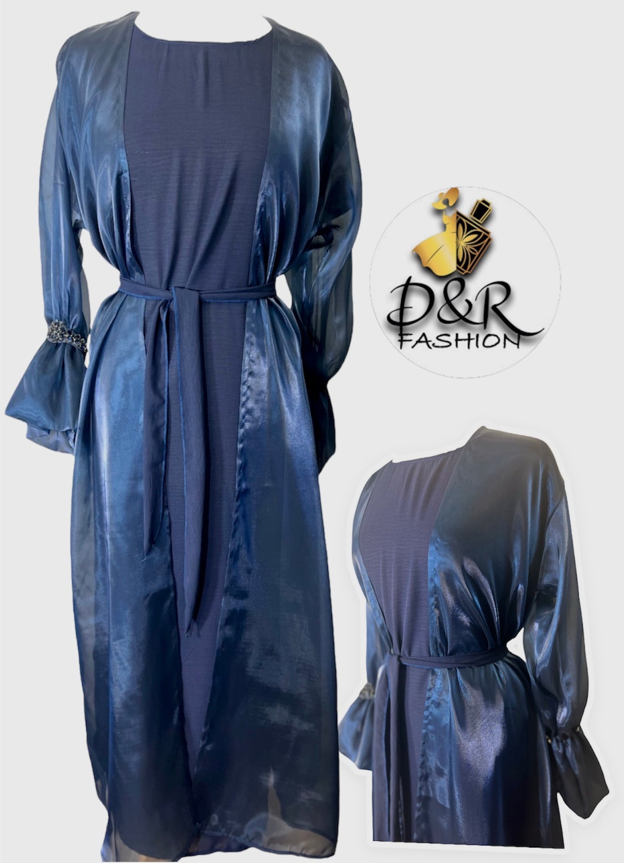 Chic Sheer Abaya Set - Elevate Your Elegance