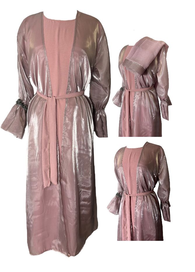 Chic Sheer Abaya Set - Elevate Your Elegance