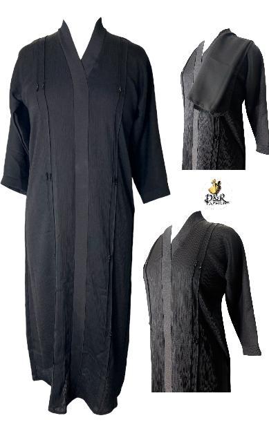 Abaya-Children's abaya made of high quality fabric embroidered on the front, comes with a black scarf.