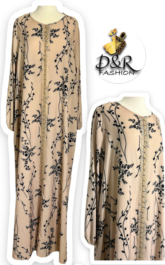 Modern Turkish Silk Jalabiya with Stylish Long Sleeve